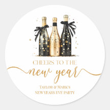 Zwart Goud Champagne Proost Nieuwjaarsfeest