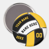 Zwart, goud, Cheap Volleyball Gifts in Bulk, of 1 Magneet (Voorkant / Achterkant)