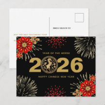 Zwart Goud Chinees Nieuwjaar van het Paard