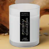 Zwart & Goud Chique Kaarsenkruik Dun Verticaal Lab Labels