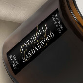 Zwart & Goud Chique Kaarsenkruik Dun Verticaal Lab Labels