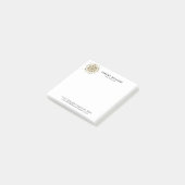 Zwart & Goud  Circle Mandala Post-it® Notes (Schuin)