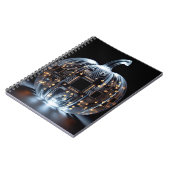 Zwart Goud Circuit Board Glas Pompoen Notitieboek (Linkerzijde)