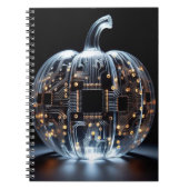 Zwart Goud Circuit Board Glas Pompoen Notitieboek (Voorkant)