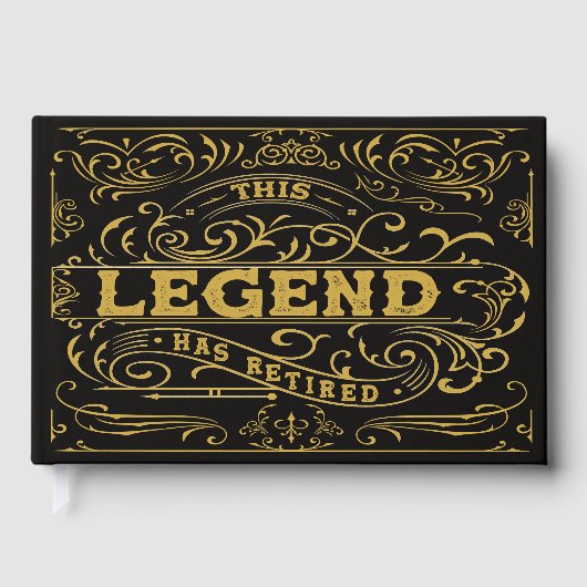  Zwart Goud Classic Legend Pensioen Gastenboek (Voorkant)