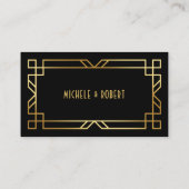 Zwart Goud Classic Lijst Trouwnamen Plaatskaartje (Achterkant)