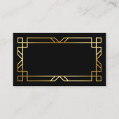 Zwart Goud Classic Lijst Trouwnamen Plaatskaartje (Voorkant)