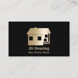 Zwart goud Classy Real estate business cards Visitekaartje