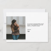 Zwart Goud Confetti 50e verjaardag Custom foto Bedankkaart (Achterkant)