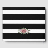 Zwart Goud Confetti Blush Bloemen Vrijgezellenfees Gastenboek (Achterkant)