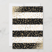 Zwart Goud Confetti Calla Lily 30e Verjaardag Kaart (Achterkant)