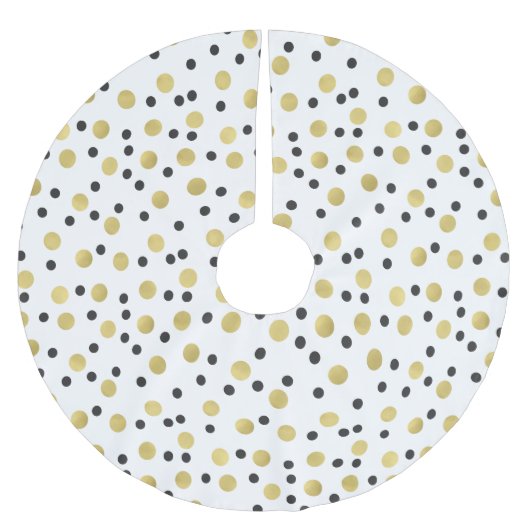 Zwart Goud Confetti Kerstboom Rok (Voorkant)