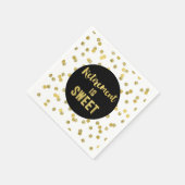 Zwart Goud Confetti Pensioen is Zoet Servet (Hoek)