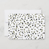 Zwart Goud Confetti RSVP (Achterkant)
