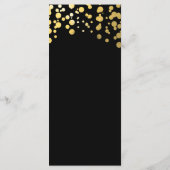 Zwart & Goud Confetti Stippen Modern Glamour Menu (Achterkant)