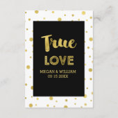 Zwart Goud Confetti Wedding Direction Insert Informatiekaartje (Achterkant)