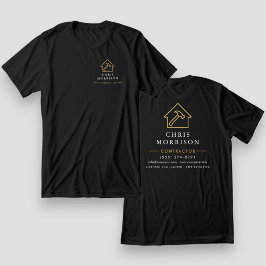 Zwart Goud Contractor Home Reparatie Tri-Blend Shirt