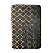 Zwart, goud, cool, trendy, retro abstract design badmat (Voorkant Verticaal)