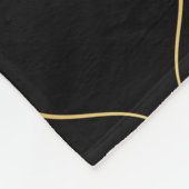 Zwart, goud, cool, trendy, retro abstract design fleece deken (Hoek)