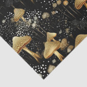 Zwart & Goud Cottagecore Paddenstoelen Tissuepapier (Detail)