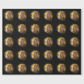 Zwart Goud Custom Photo Modern Afstudeerder Afstud Cadeaupapier (Vlak)