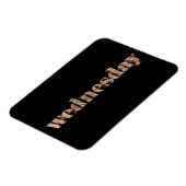 Zwart Goud Dagen van de Week Woensdag Typografie Magneet (Linkerzijde)