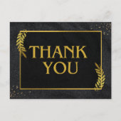 Zwart & Goud dank u briefkaart (Voorkant)