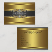 Zwart Goud Diamant Goud Zakelijk Cadeaubon Kortingskaartje (Voorkant / Achterkant)