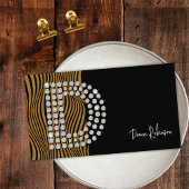 Zwart Goud Diamant Initiaal D Social Media Monogra Visitekaartje