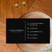 Zwart Goud Diamant Initiaal F Social Media Monogra Visitekaartje