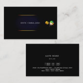 Zwart Goud Diamond Mode Stylist Crystals VIP Visitekaartje (Voorkant / Achterkant)