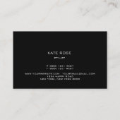 Zwart Goud Diamond Mode Stylist Crystals VIP Visitekaartje (Achterkant)