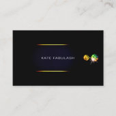 Zwart Goud Diamond Mode Stylist Crystals VIP Visitekaartje (Voorkant)