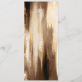 Zwart & Goud Donker Abstract Waterverf Bruiloft Menu (Achterkant)