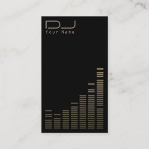 Zwart goud donkerelegant modern muzikaal visitekaartje