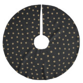 Zwart Goud Doodle Star Patroon Kerstmis Kerstboom Rok (Voorkant)