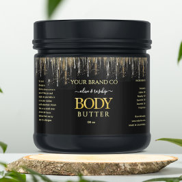 Zwart GOUD DRIP Body Butter Etiket