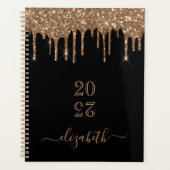 Zwart goud druipt naam 2026 planner (Voorkant)