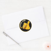 Zwart Goud Duimen omhoog Goed Werk Sticker (Envelop)