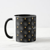 Zwart Goud Edelsteen Koffie Mok met Custom Name (Links)