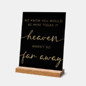 Zwart Goud Eenvoudige Trouwgeheugenlijst Acryl Bord (Hoek)