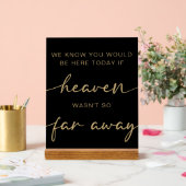 Zwart Goud Eenvoudige Trouwgeheugenlijst Acryl Bord (Huwelijk)