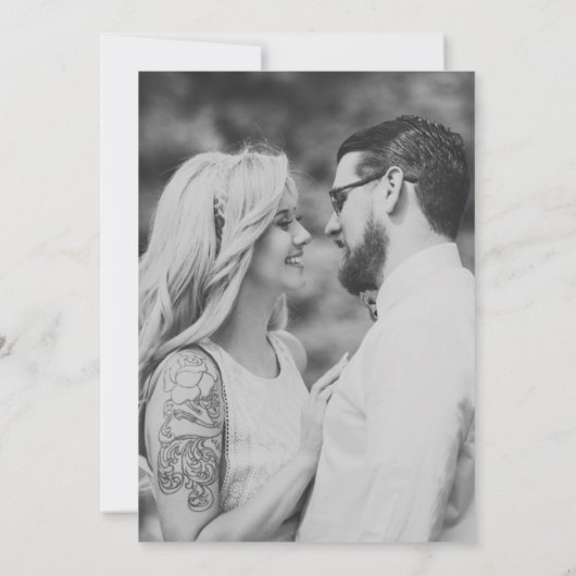 Zwart Goud Elegant Las Vegas Bestemming Bruiloft Kaart (Achterkant)