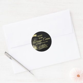 Zwart Goud Elegant Ronde Sticker