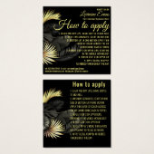 Zwart Goud Elegant Vierkante Visitekaartjes (Voorkant /achterkant)