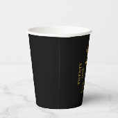 Zwart & Goud Elegante 21e Verjaardagsfeestcocktail Papieren Bekers (Rechts)