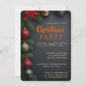 Zwart goud elegante kerstfeest kaart (Voorkant)