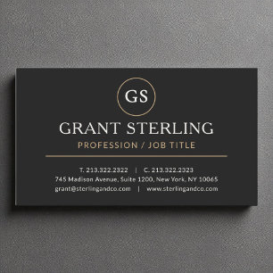 Zwart Goud Elegante Luxe Minimalistische Professio Visitekaartje