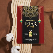 Zwart Goud Elegante Ramadan Iftar Party Uitnodigin Kaart