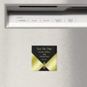Zwart & Goud Elegantie 70e Verjaardag Save The Dat Magneet (Insitu (Vaatwasser))
